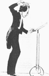 Mahler conducting: caricature by Boehler c.1906